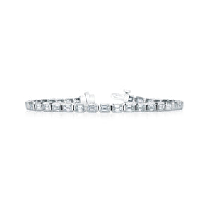 18K White Gold Diamond Tennis Bracelet - FB084A8