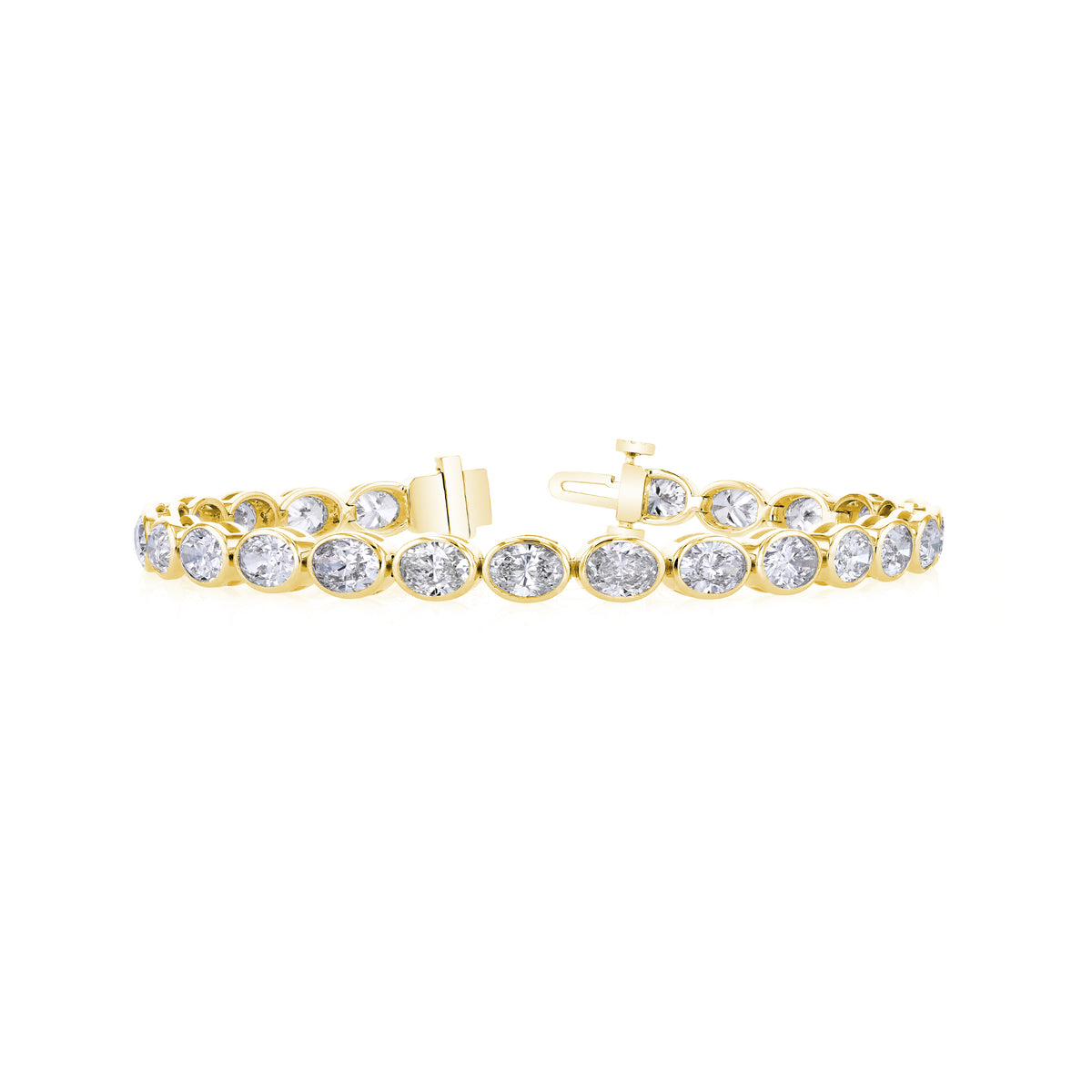 18K Yellow Gold Diamond Tennis Bracelet - FB101B8Y