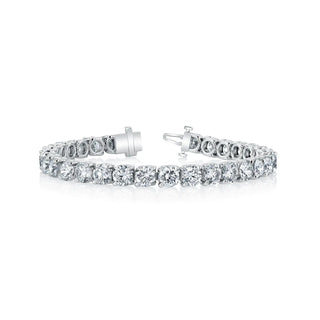 18K White Gold 7" Round Diamond Tennis Bracelet, 16.5ct G-H, SI1-SI2 thumbnail