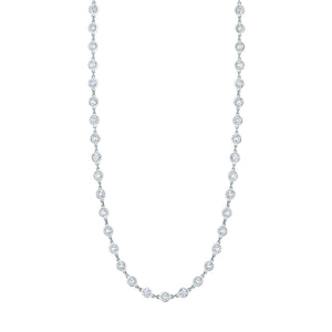 18K White Gold Diamond Necklace - FN307B8