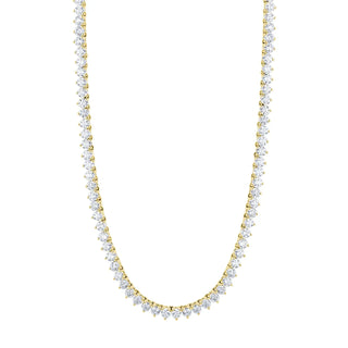 18K Yellow Gold 16" 3 Prong Round Diamond Opera Necklace, 16.5ct G-H, SI1-SI2 thumbnail
