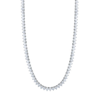 18K White Gold 16" 3 Prong Round Diamond Opera Necklace, 5ct G-H, SI1-SI2 thumbnail