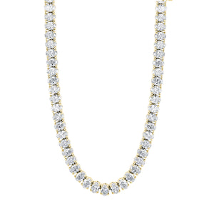 18K Yellow Gold Diamond Tennis Necklace - FN382A8Y