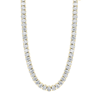 18K Yellow Gold Diamond Tennis Necklace - FN382A8Y thumbnail
