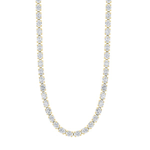 18K Yellow Gold Diamond Tennis Necklace - FN397A8Y
