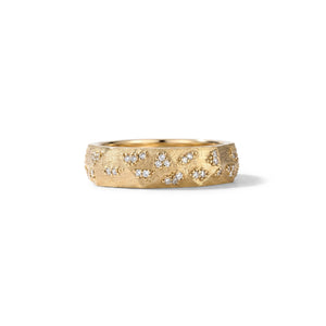 Mens Faceted Band with Stones
