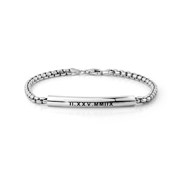 Mens Personalized Tube Bracelet