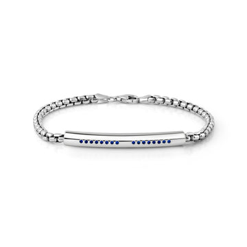Mens Tube Bracelet with Stones