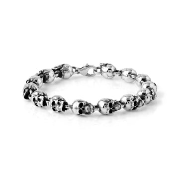 Mens Skull Link Bracelet