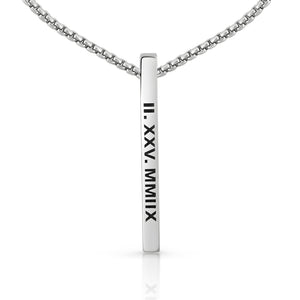 Large Personalized Bar Pendant