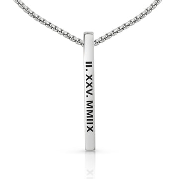 Large Personalized Bar Pendant