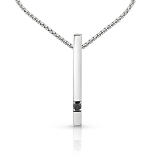 Large Bar Pendant with Black Diamond thumbnail