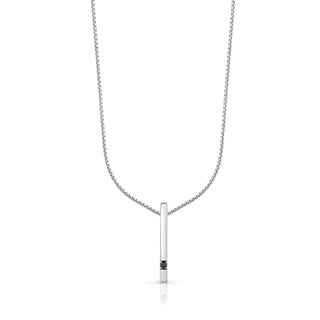 Large Bar Pendant with Black Diamond thumbnail