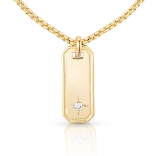 Mens Dogtag with Stone thumbnail