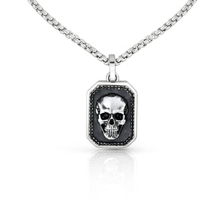 Skull Amulet with Black Diamond Border thumbnail