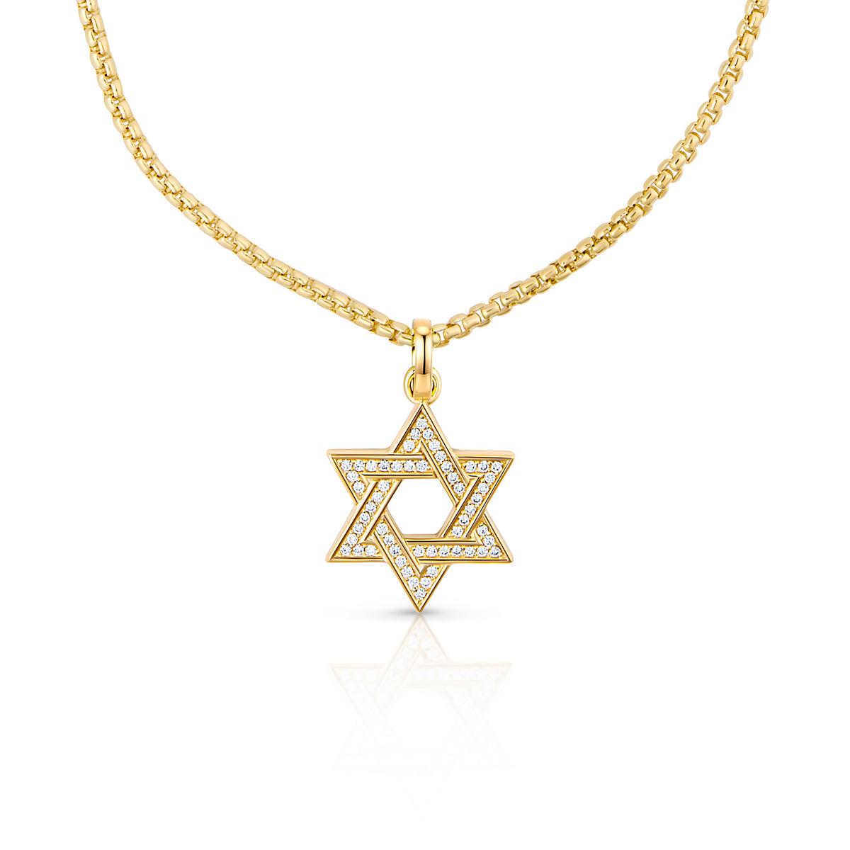 Mens Star of David with Stones