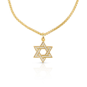 Mens Star of David with Stones