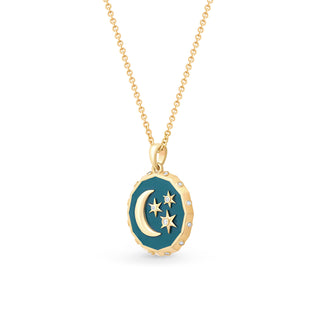 Moon and Stars Enamel Pendant thumbnail
