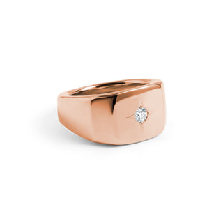 Square Signet Ring with Diamond thumbnail