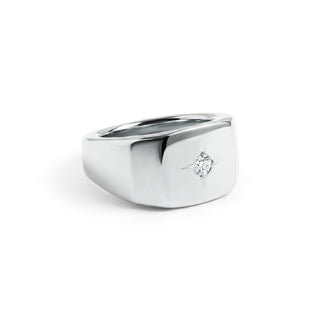 Square Signet Ring with Diamond thumbnail