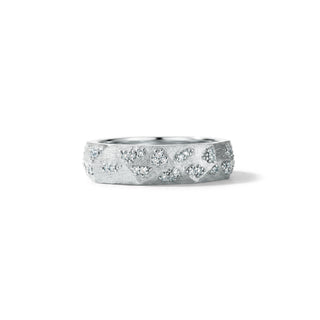 Mens Faceted Band with Stones thumbnail