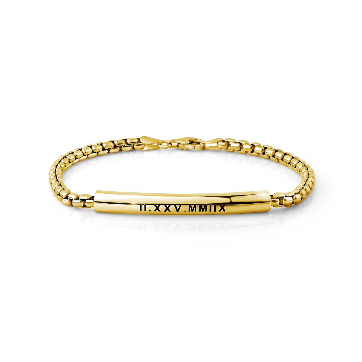 Mens Personalized Tube Bracelet