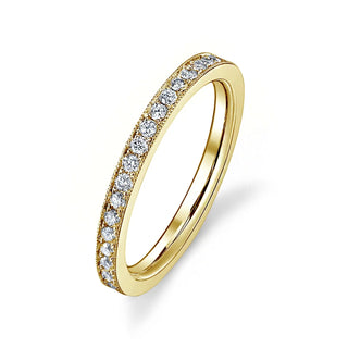18K White Gold Round Diamond Pave Band, 0.25ct G-H, SI1-SI2 thumbnail