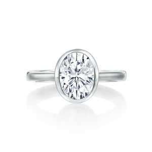 Gold Coast Oval Bezel Solitaire Wedding Ring