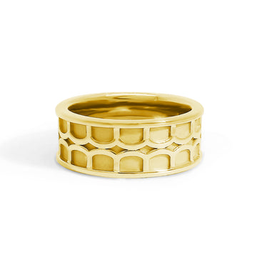 Gold Coast 8 MM Arches Wedding Band