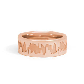 Gold Coast Chicago Skyline Wedding Band thumbnail