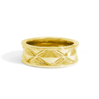 Gold Coast Puffy Hancock Wedding Band thumbnail