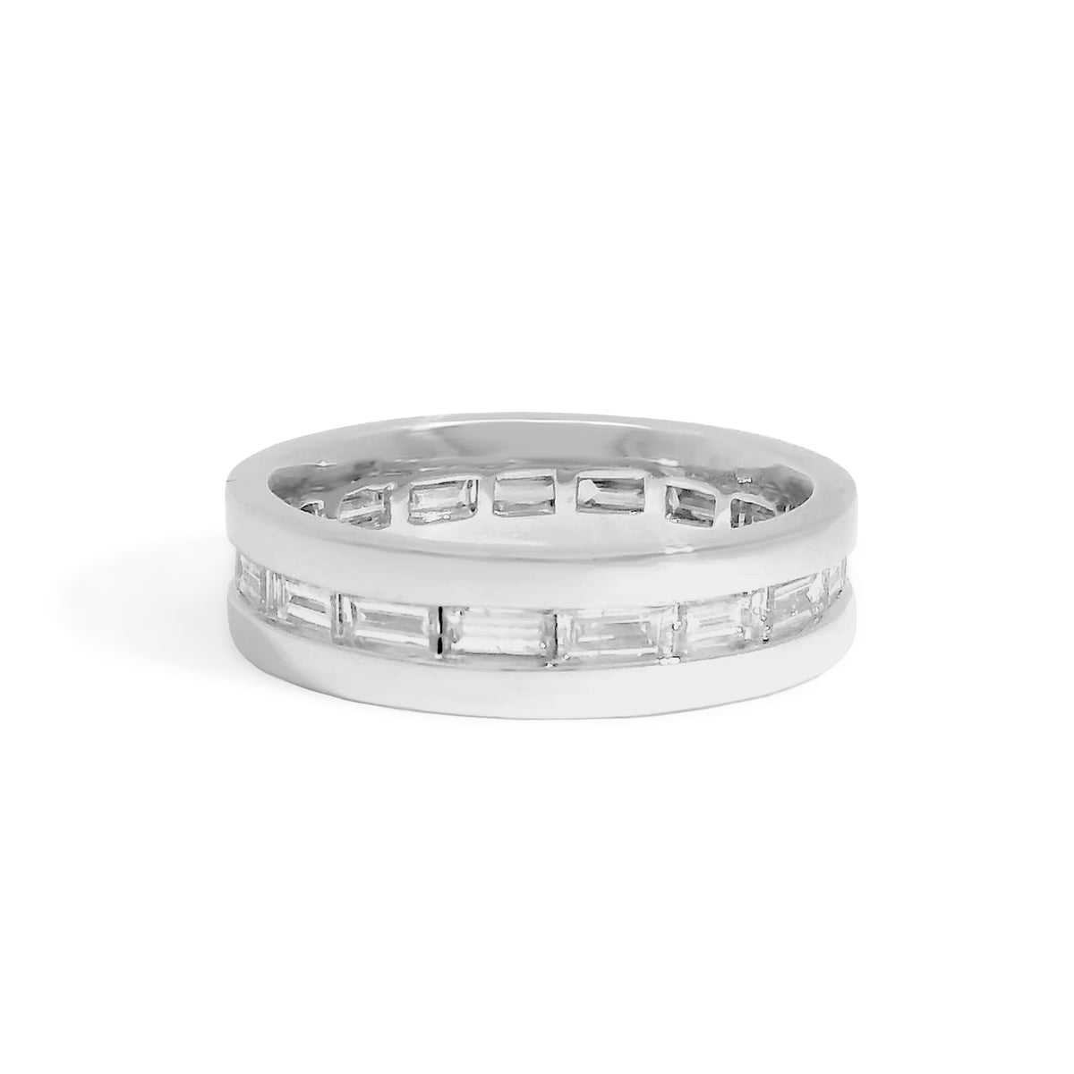 Gold Coast Baguette Diamond Eternity Wedding Band