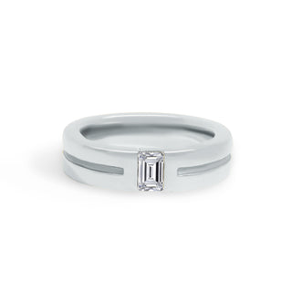 Gold Coast Single Emerald Diamond Wedding Band thumbnail