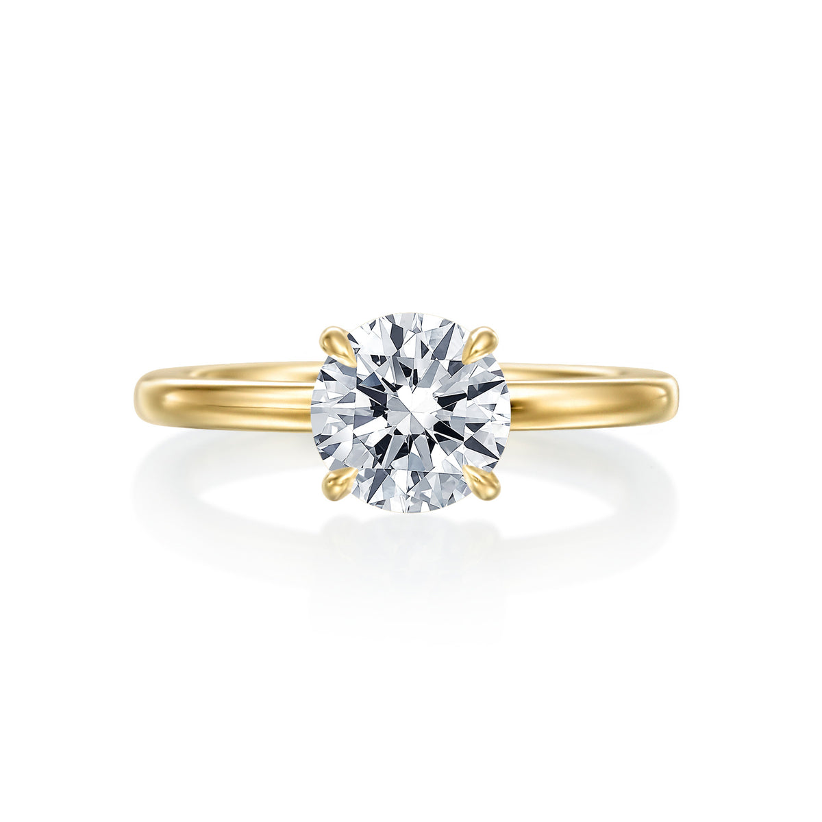 Gold Coast Solitaire Peekaboo Diamonds Wedding Ring