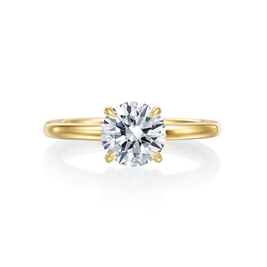 Gold Coast Solitaire Peekaboo Diamonds Wedding Ring