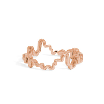Gold Coast EKG Wedding Band