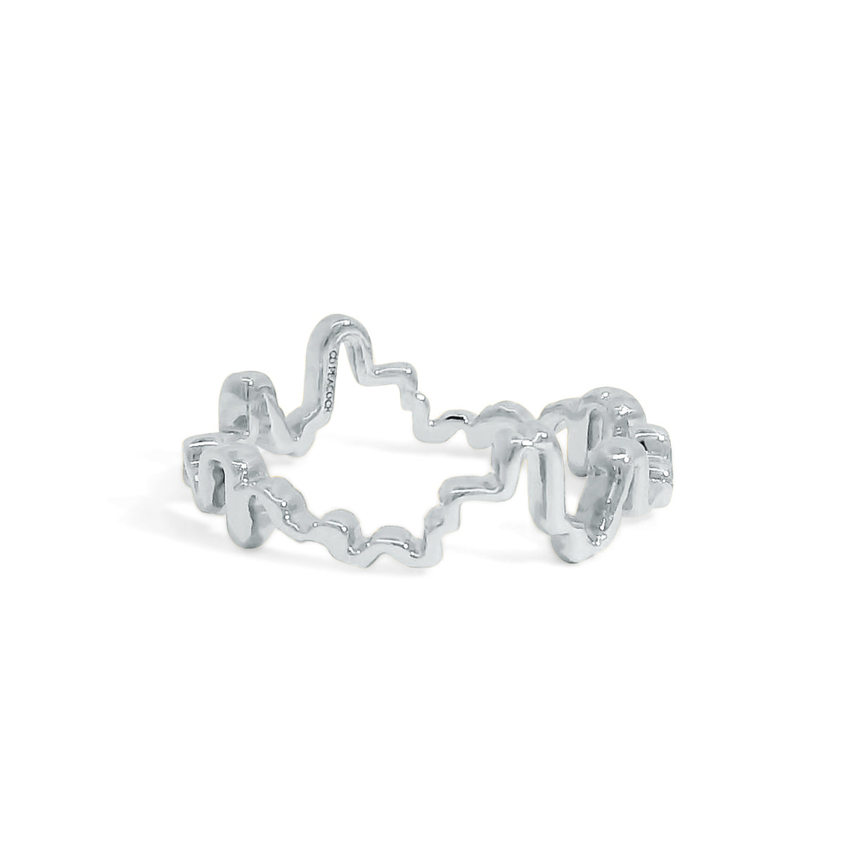 Gold Coast EKG Wedding Band