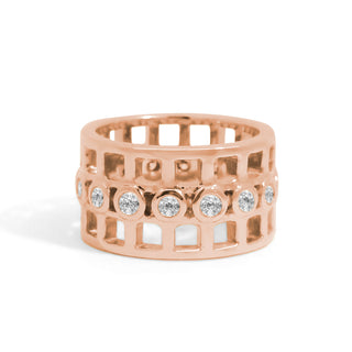 Gold Coast 11 MM Arches Diamond Wedding Band thumbnail