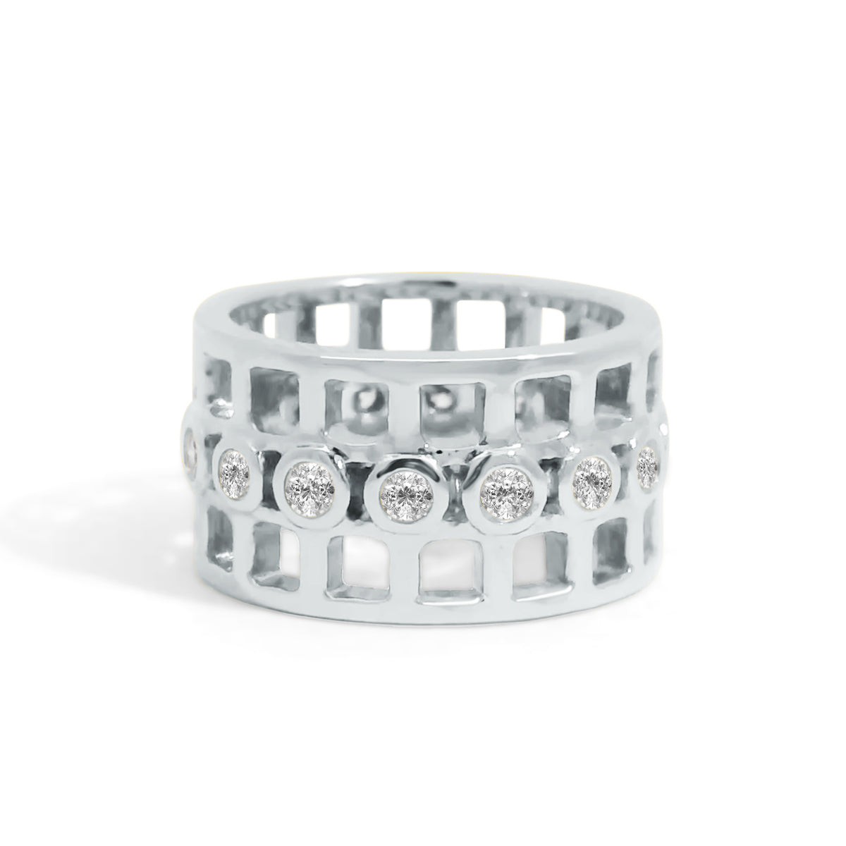 Gold Coast 11 MM Arches Diamond Wedding Band