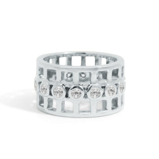 Gold Coast 11 MM Arches Diamond Wedding Band thumbnail