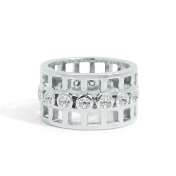 Gold Coast 11 MM Arches Diamond Wedding Band