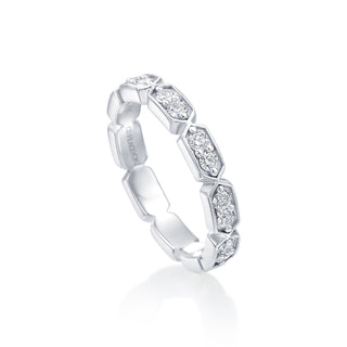Gold Coast Segmented Diamond Eternity Wedding Band thumbnail