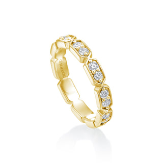 Gold Coast Segmented Diamond Eternity Wedding Band thumbnail