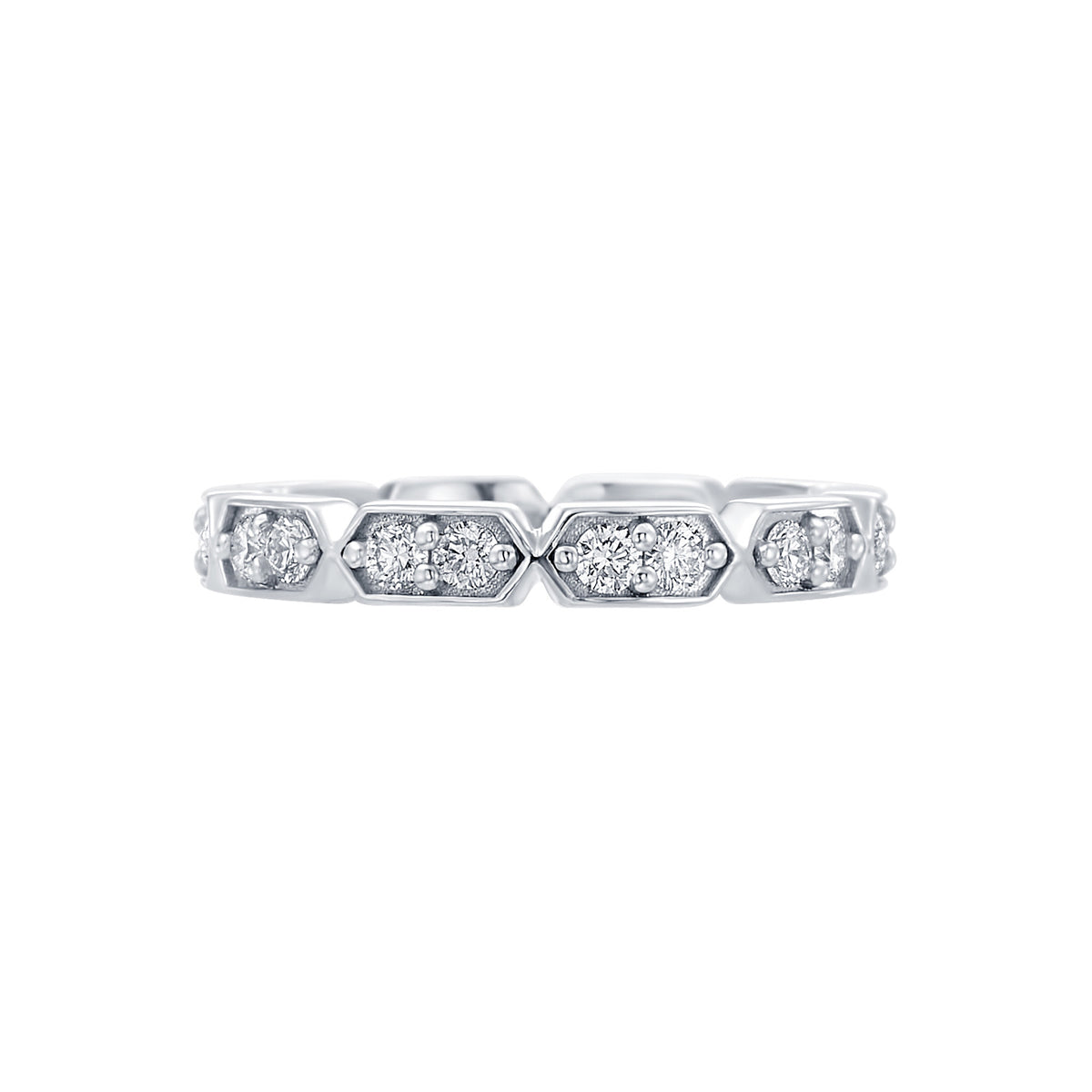 Gold Coast Segmented Diamond Eternity Wedding Band