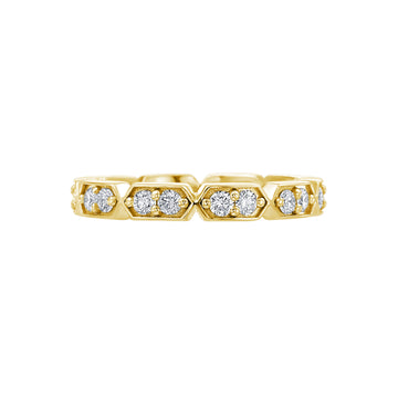 Gold Coast Segmented Diamond Eternity Wedding Band