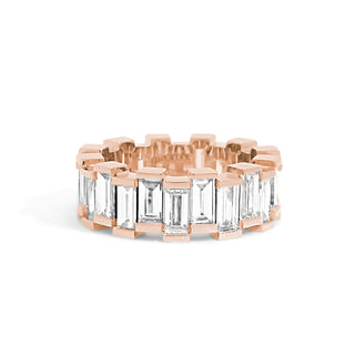 Gold Coast Staggered Baguette Eternity Wedding Band thumbnail