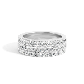 Gold Coast 1.7 MM Triple Row Diamond Wedding Band