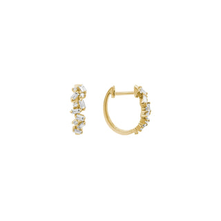 14K Yellow Gold Diamond Earring thumbnail