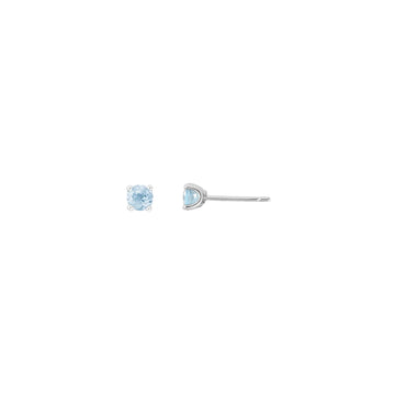 14K White Gold Earring