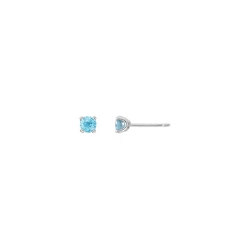 14K White Gold Topaz Earring